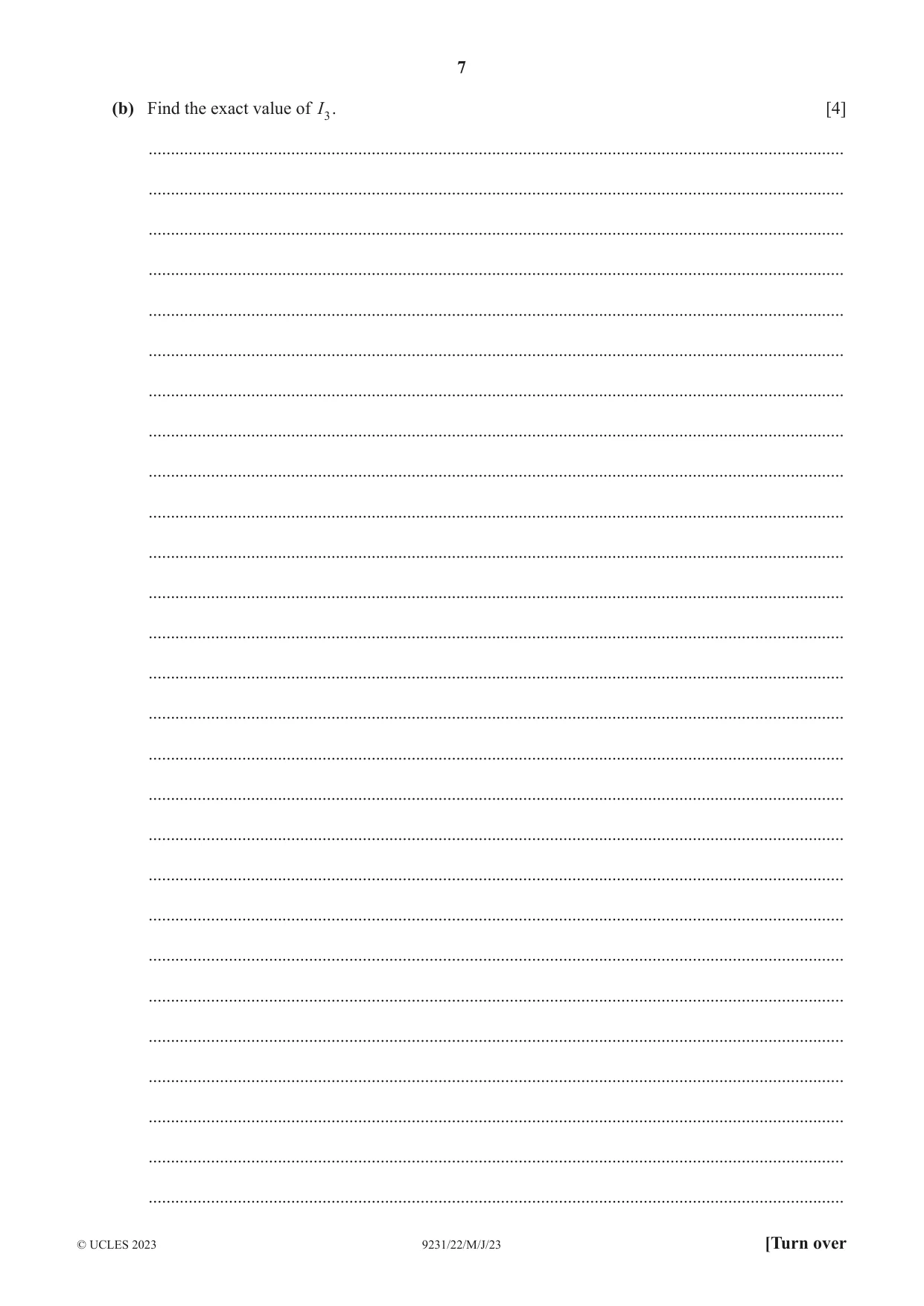 Cambridge A Level Mathematics - Further 9231 2023 May/June Paper 2 · Variant 2 question paper, page 7 of 16