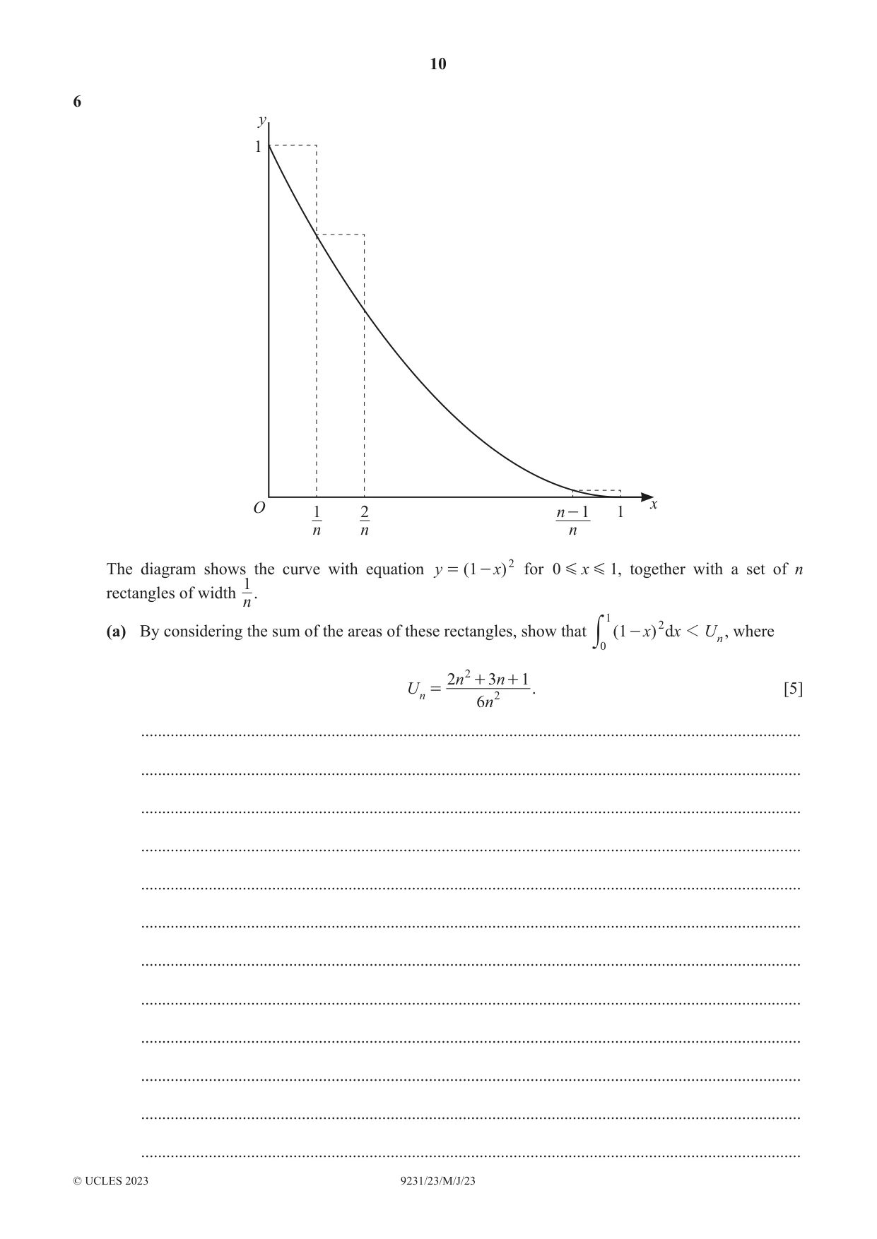 Cambridge A Level Mathematics - Further 9231 2023 May/June Paper 2 · Variant 3 question paper, page 10 of 16
