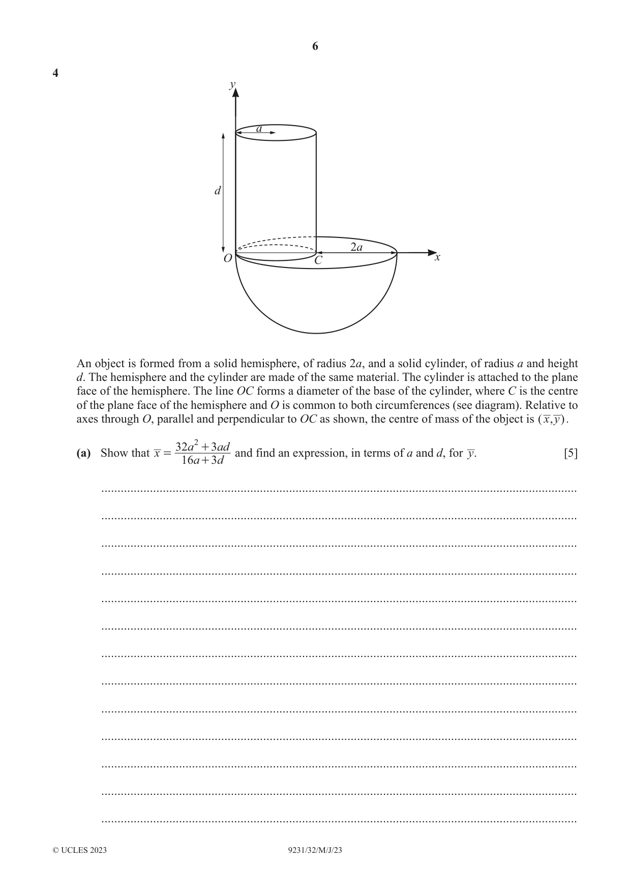 Cambridge A Level Mathematics - Further 9231 2023 May/June Paper 3 · Variant 2 question paper, page 6 of 16