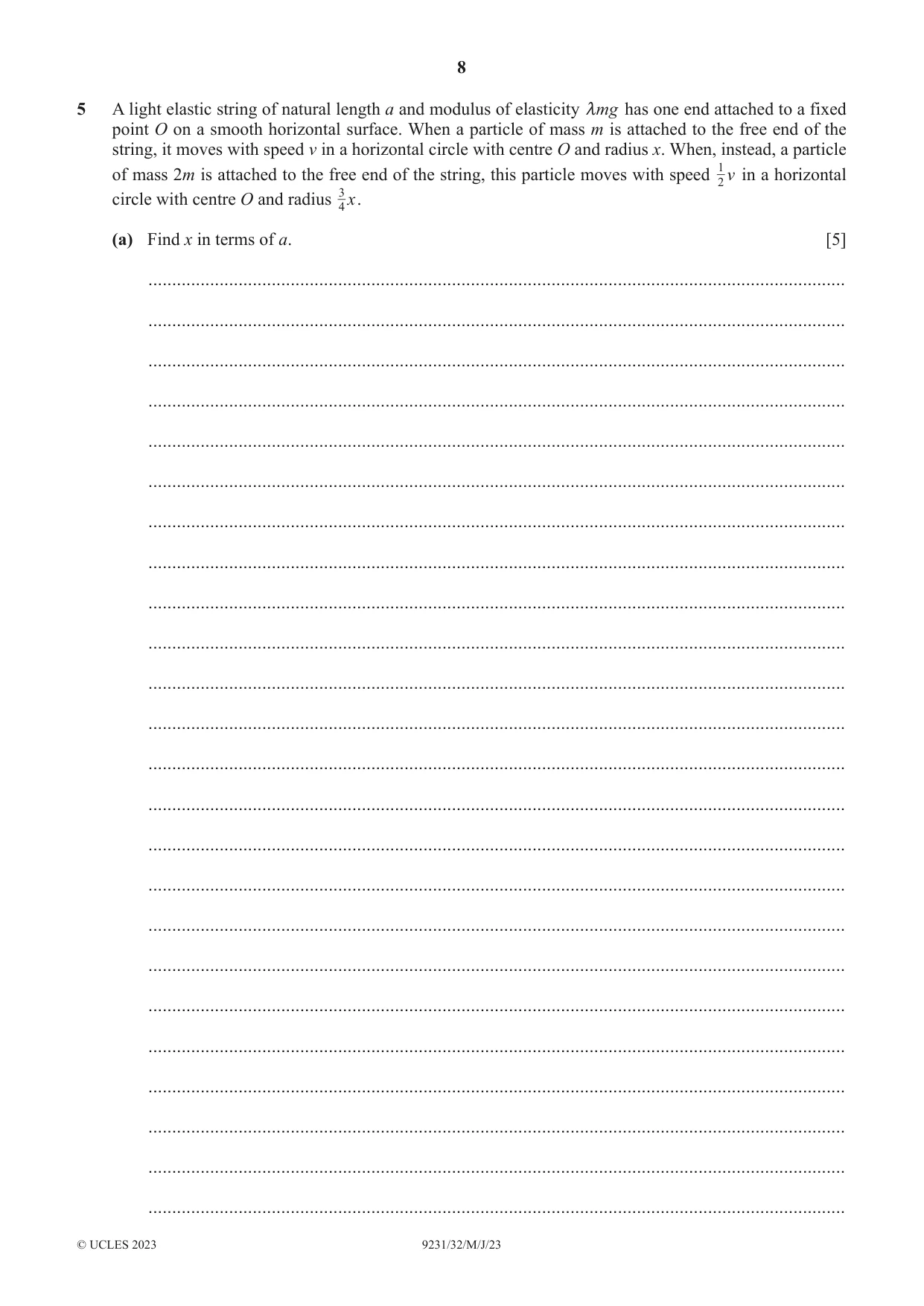 Cambridge A Level Mathematics - Further 9231 2023 May/June Paper 3 · Variant 2 question paper, page 8 of 16