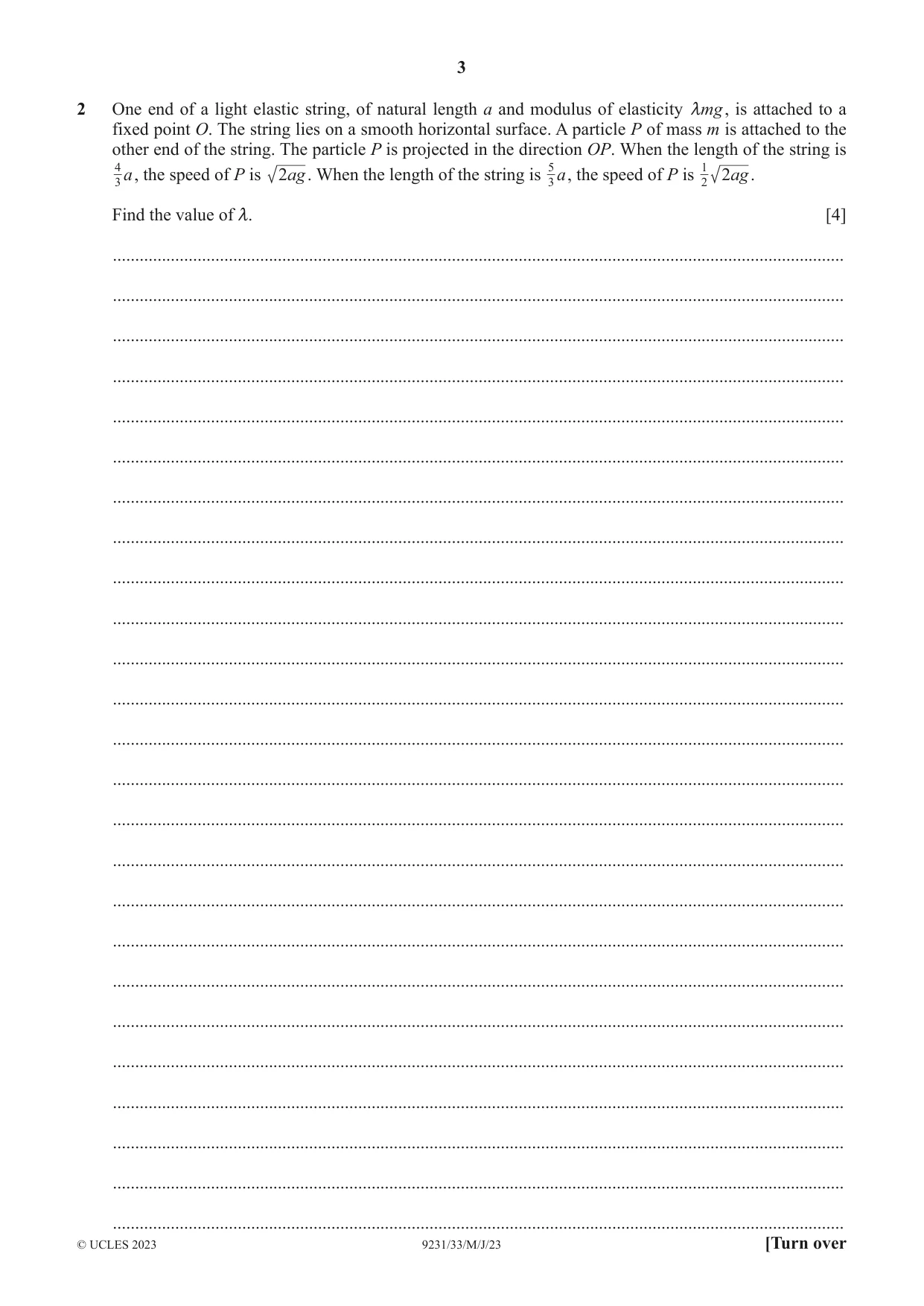 Cambridge A Level Mathematics - Further 9231 2023 May/June Paper 3 · Variant 3 question paper, page 3 of 16