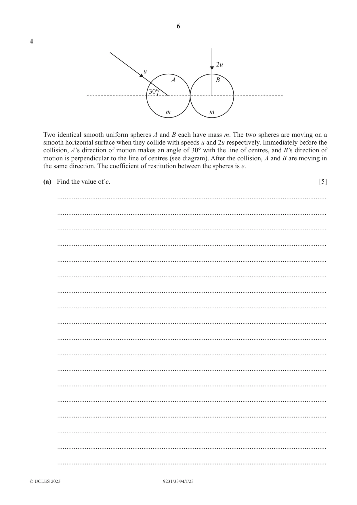 Cambridge A Level Mathematics - Further 9231 2023 May/June Paper 3 · Variant 3 question paper, page 6 of 16