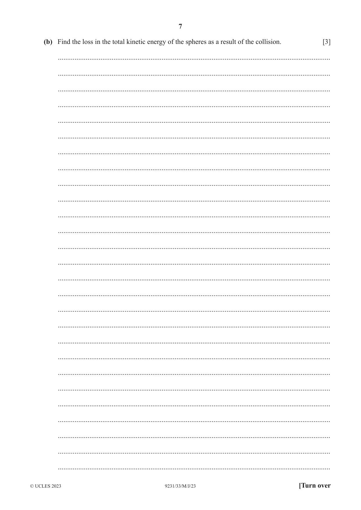 Cambridge A Level Mathematics - Further 9231 2023 May/June Paper 3 · Variant 3 question paper, page 7 of 16