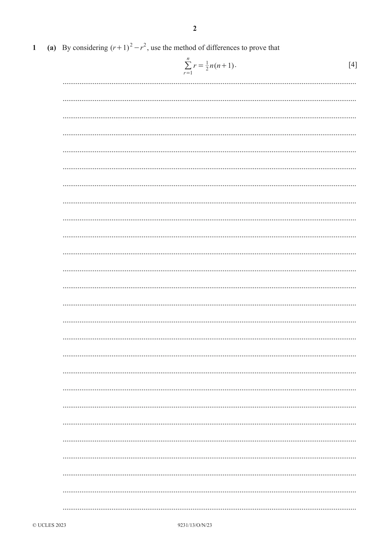 Cambridge A Level Mathematics - Further 9231 2023 Oct/Nov Paper 1 · Variant 3 question paper, page 2 of 16
