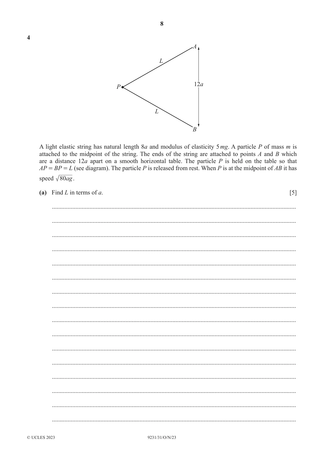Cambridge A Level Mathematics - Further 9231 2023 Oct/Nov Paper 3 · Variant 1 question paper, page 8 of 16