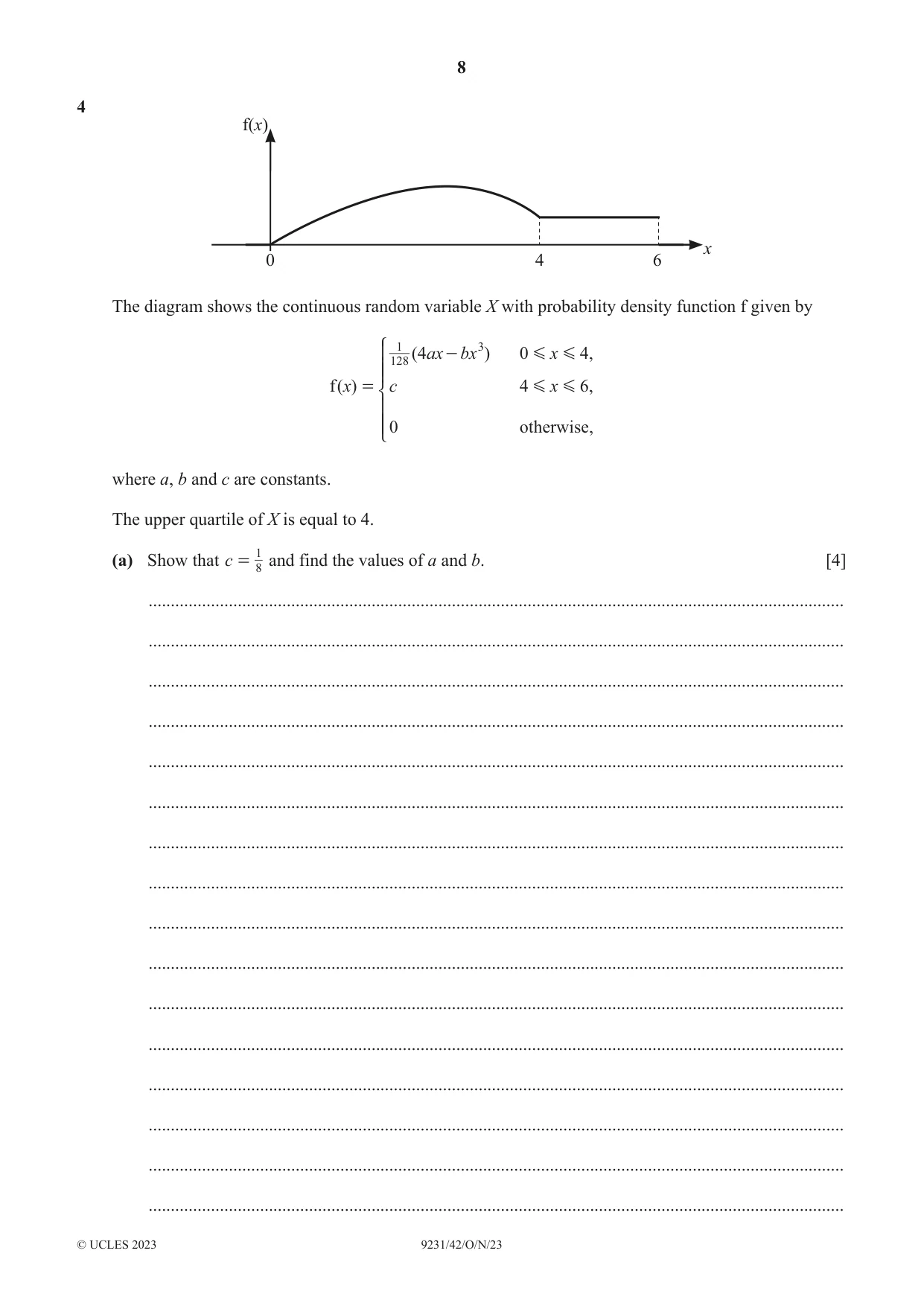 Cambridge A Level Mathematics - Further 9231 2023 Oct/Nov Paper 4 · Variant 2 question paper, page 8 of 16