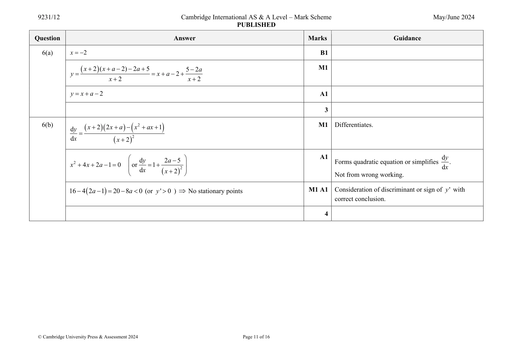 Mark scheme, page 11 of 16