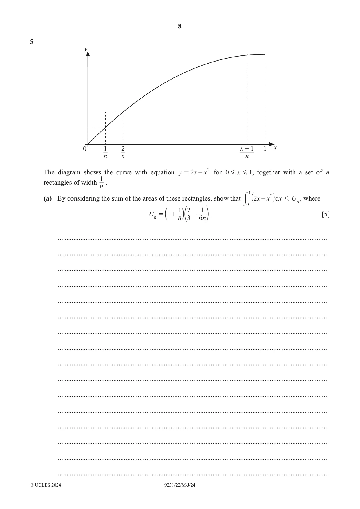 Cambridge A Level Mathematics - Further 9231 2024 May/June Paper 2 · Variant 2 question paper, page 8 of 20