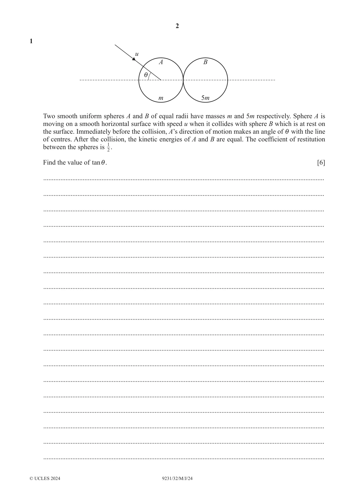 Cambridge A Level Mathematics - Further 9231 2024 May/June Paper 3 · Variant 2 question paper, page 2 of 16