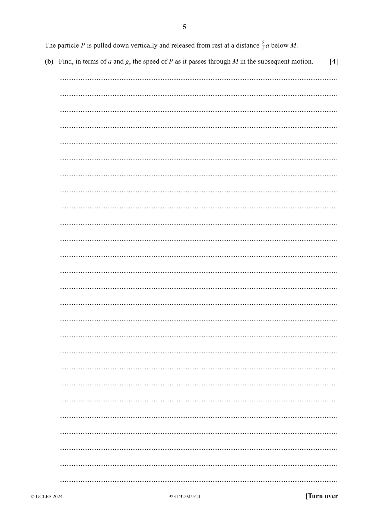 Cambridge A Level Mathematics - Further 9231 2024 May/June Paper 3 · Variant 2 question paper, page 5 of 16