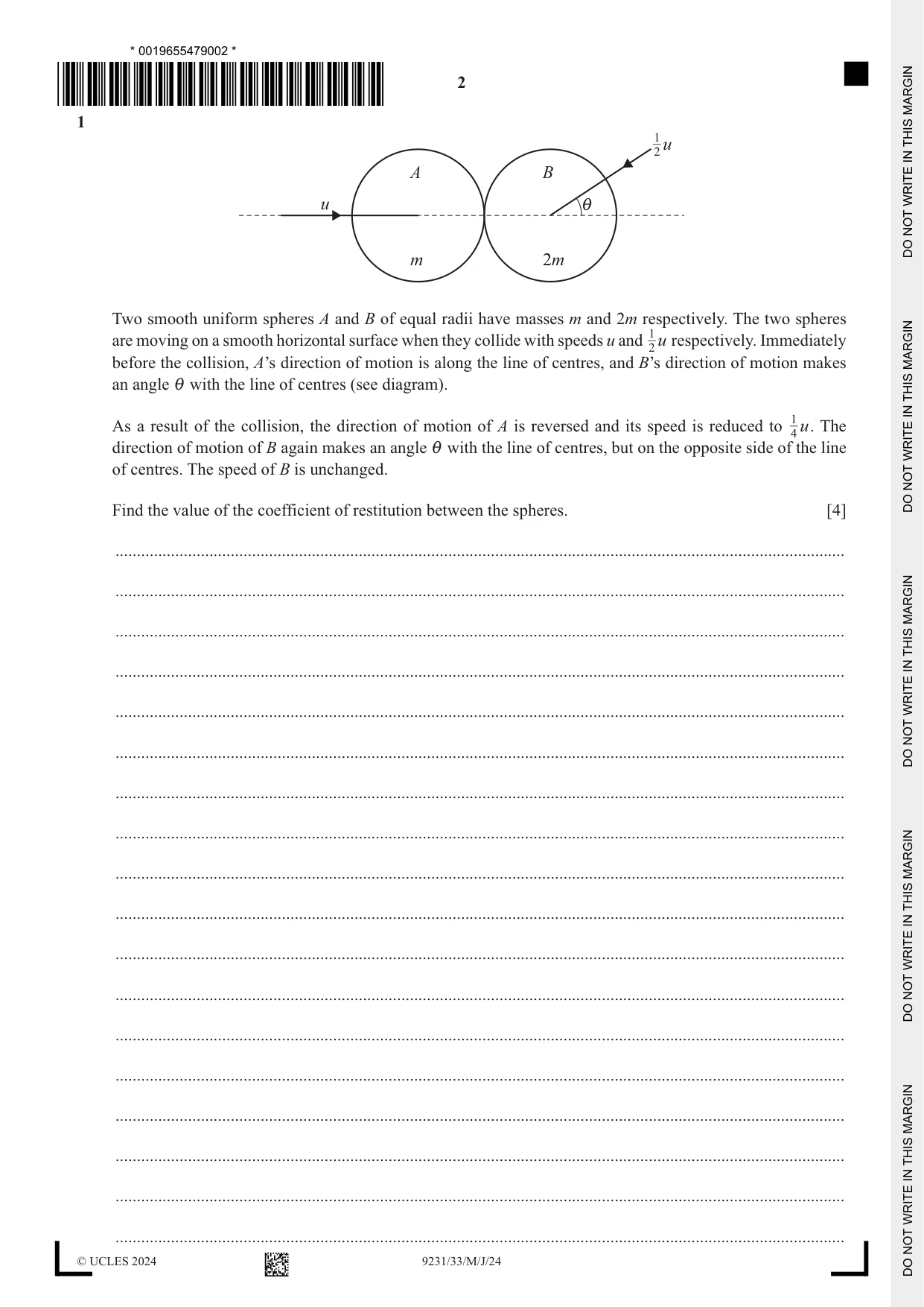 Cambridge A Level Mathematics - Further 9231 2024 May/June Paper 3 · Variant 3 question paper, page 2 of 16