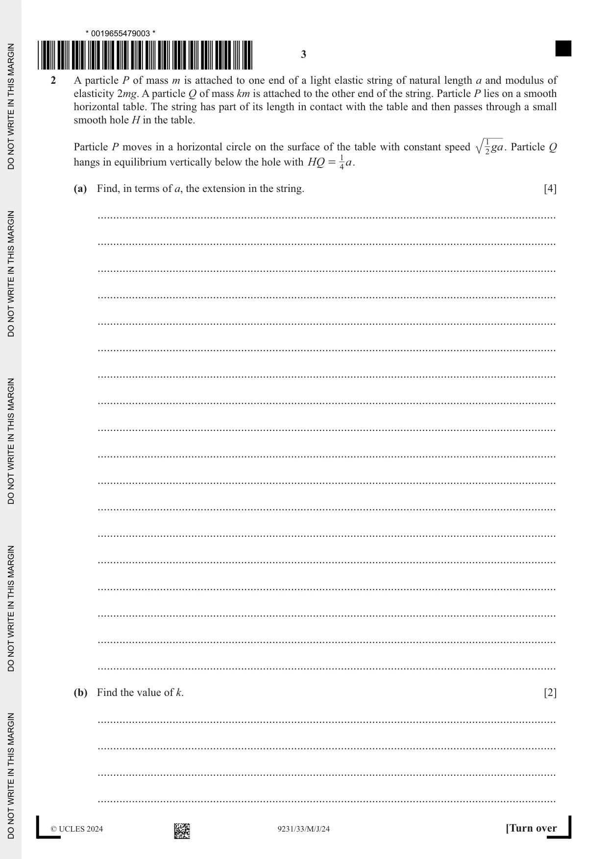 Cambridge A Level Mathematics - Further 9231 2024 May/June Paper 3 · Variant 3 question paper, page 3 of 16