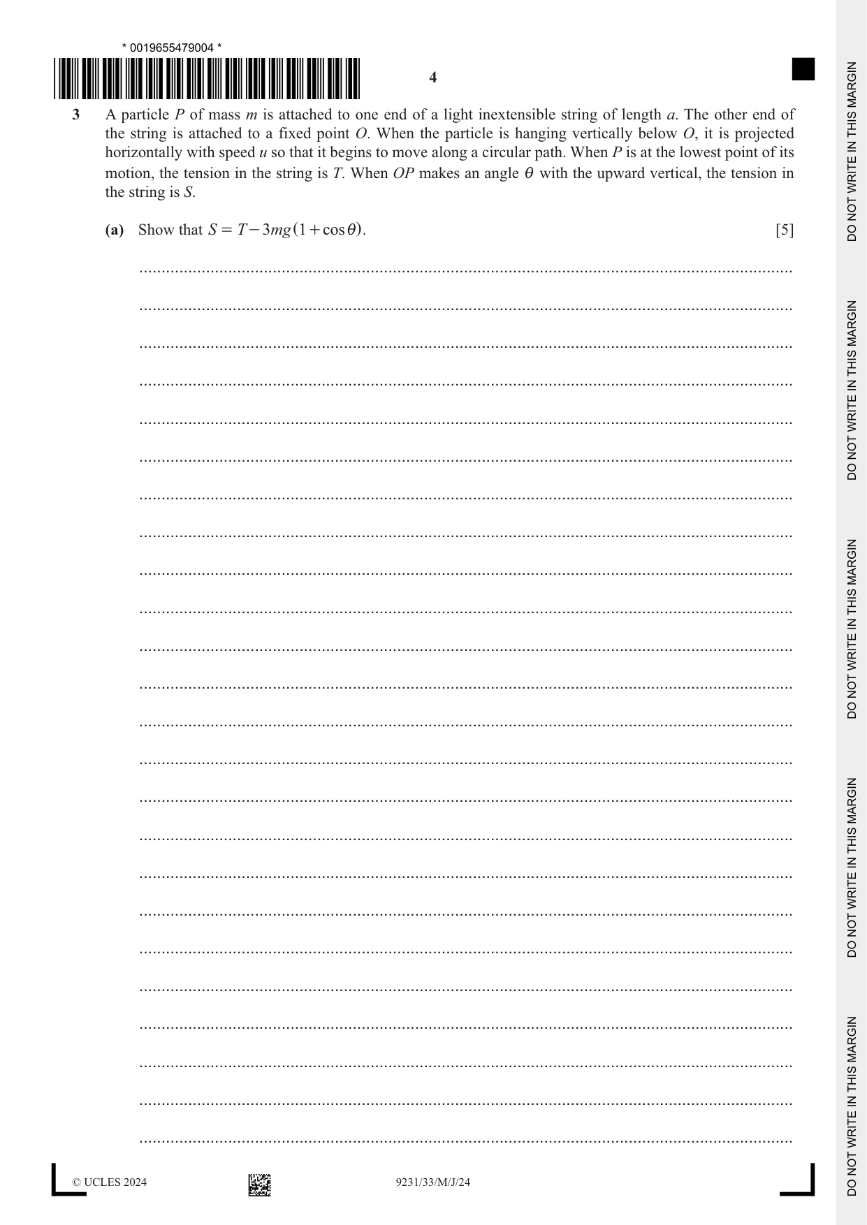 Cambridge A Level Mathematics - Further 9231 2024 May/June Paper 3 · Variant 3 question paper, page 4 of 16