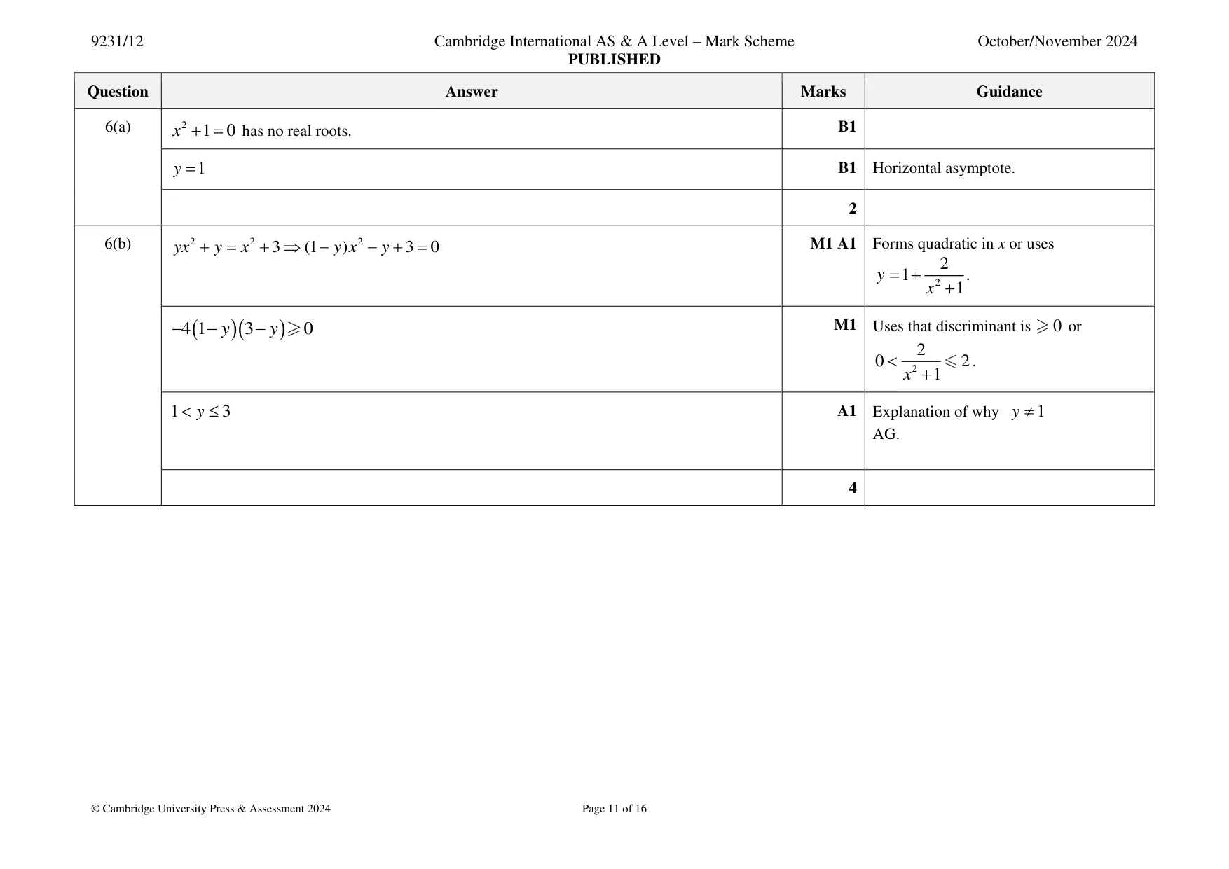 Mark scheme, page 11 of 16