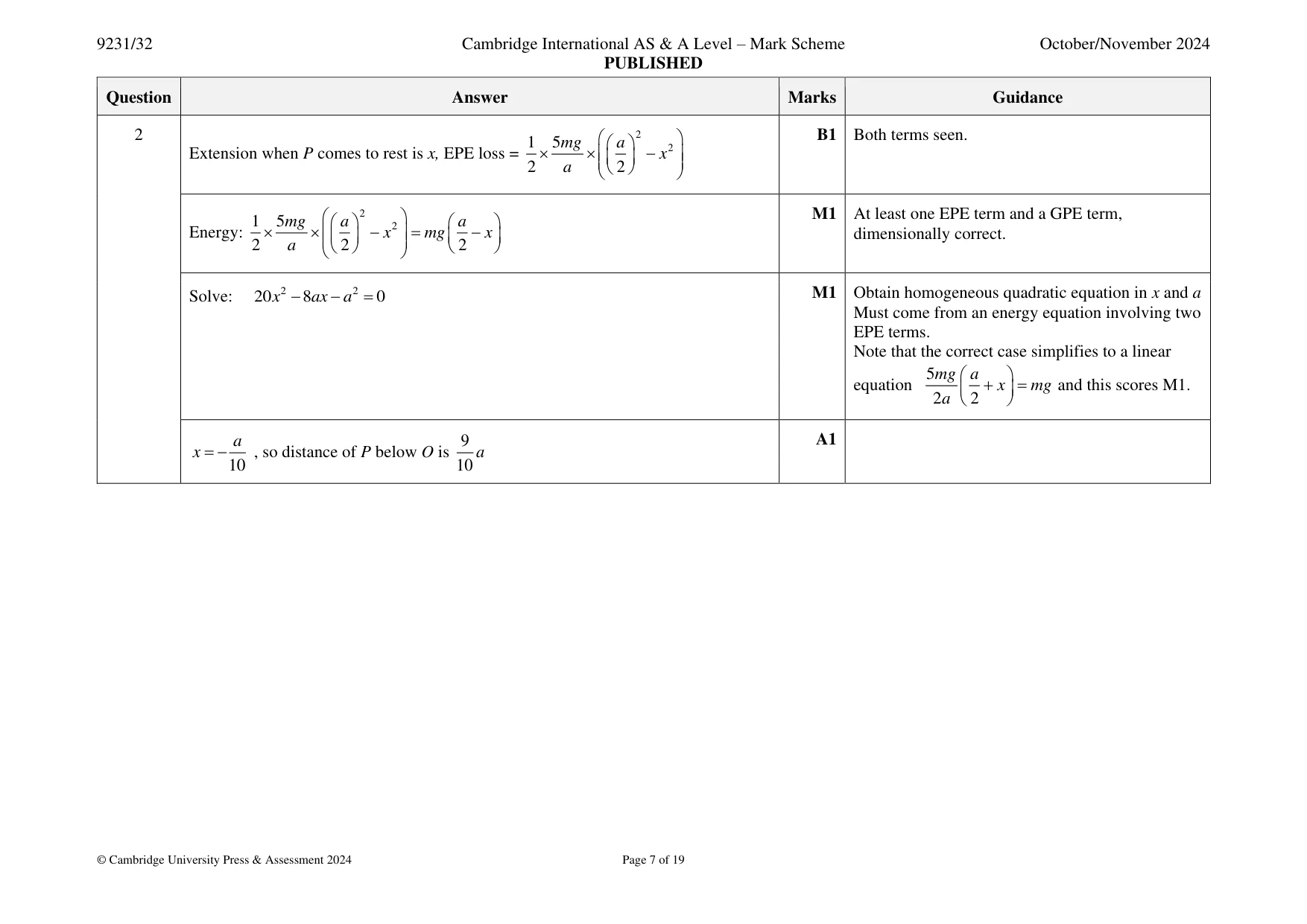 Mark scheme, page 7 of 19
