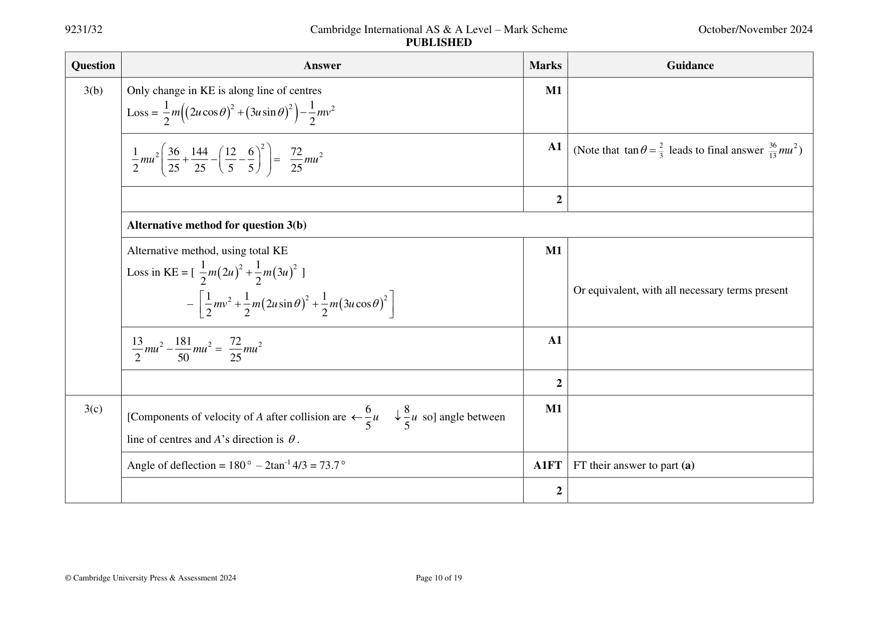 Mark scheme, page 10 of 19