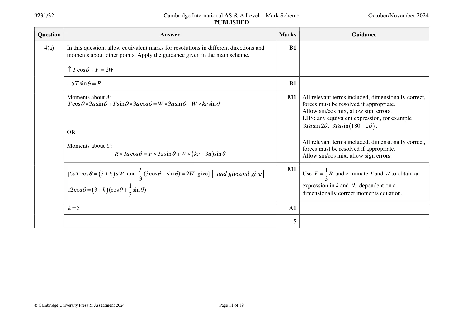 Mark scheme, page 11 of 19