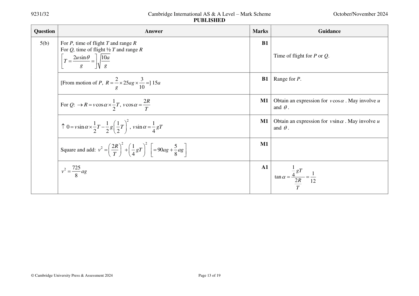 Mark scheme, page 13 of 19