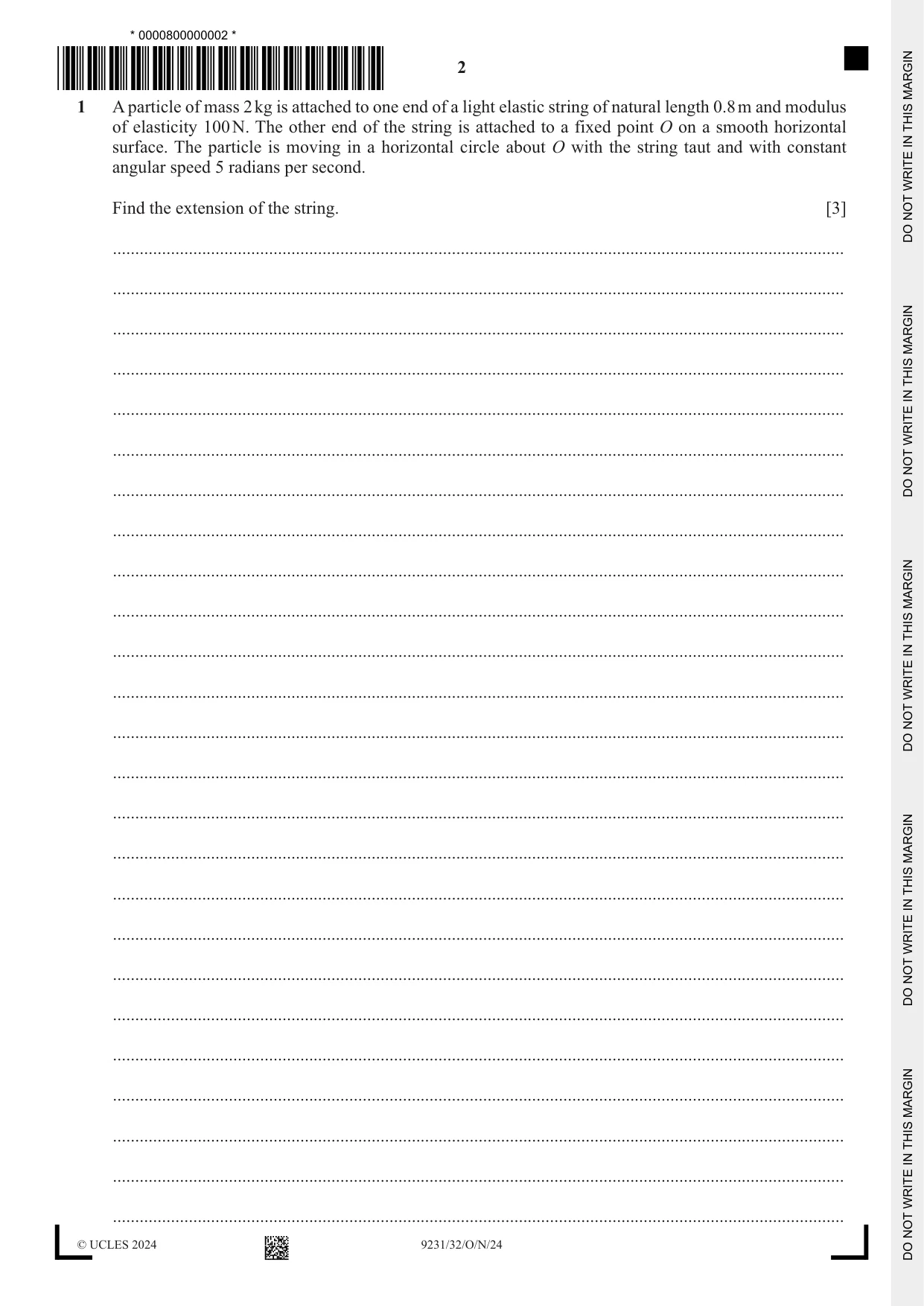Cambridge A Level Mathematics - Further 9231 2024 Oct/Nov Paper 3 · Variant 2 question paper, page 2 of 16