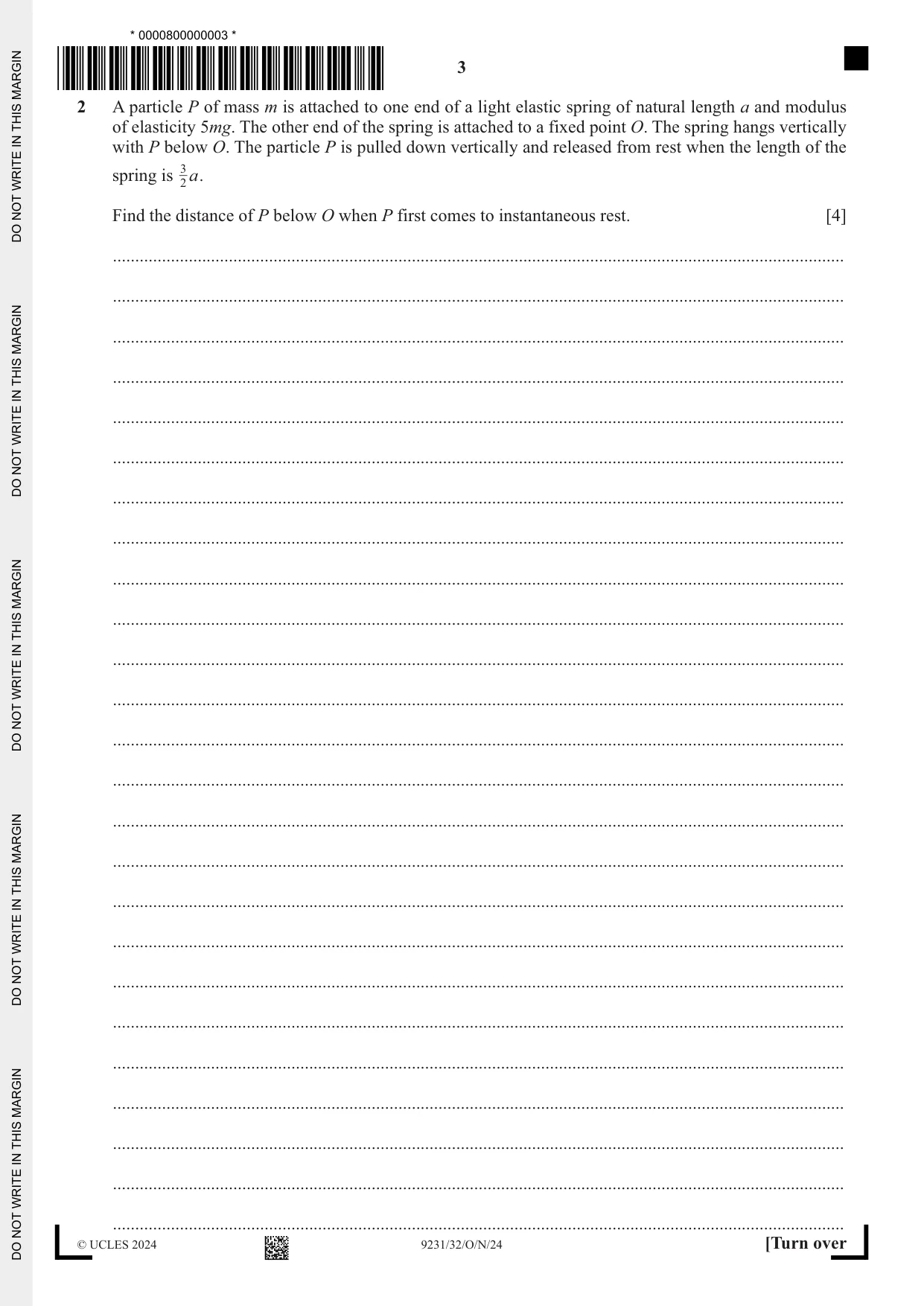 Cambridge A Level Mathematics - Further 9231 2024 Oct/Nov Paper 3 · Variant 2 question paper, page 3 of 16