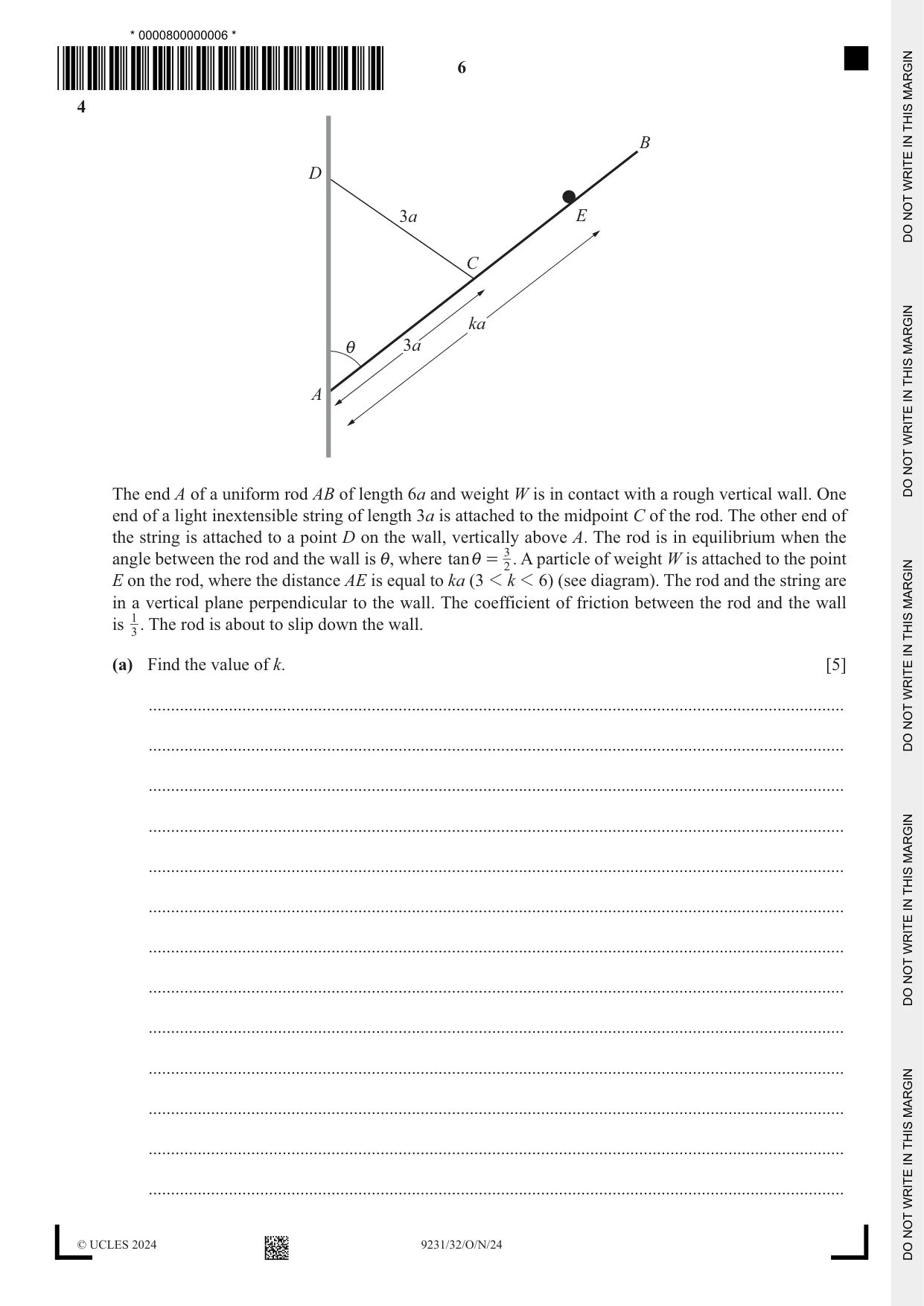 Cambridge A Level Mathematics - Further 9231 2024 Oct/Nov Paper 3 · Variant 2 question paper, page 6 of 16