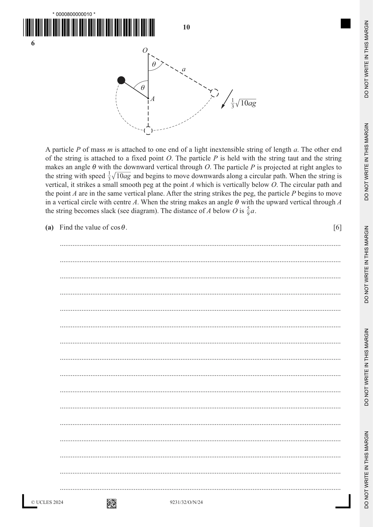 Cambridge A Level Mathematics - Further 9231 2024 Oct/Nov Paper 3 · Variant 2 question paper, page 10 of 16