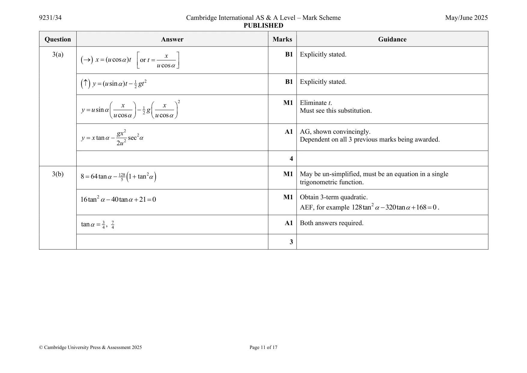 Mark scheme, page 11 of 17