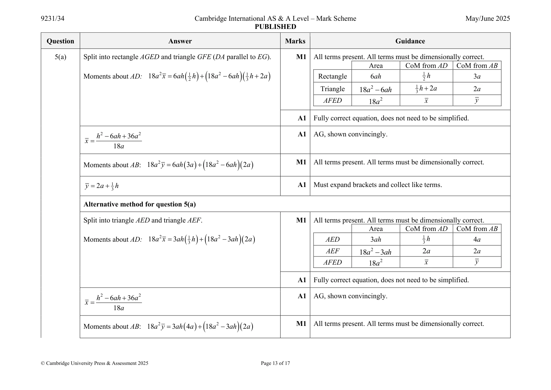 Mark scheme, page 13 of 17