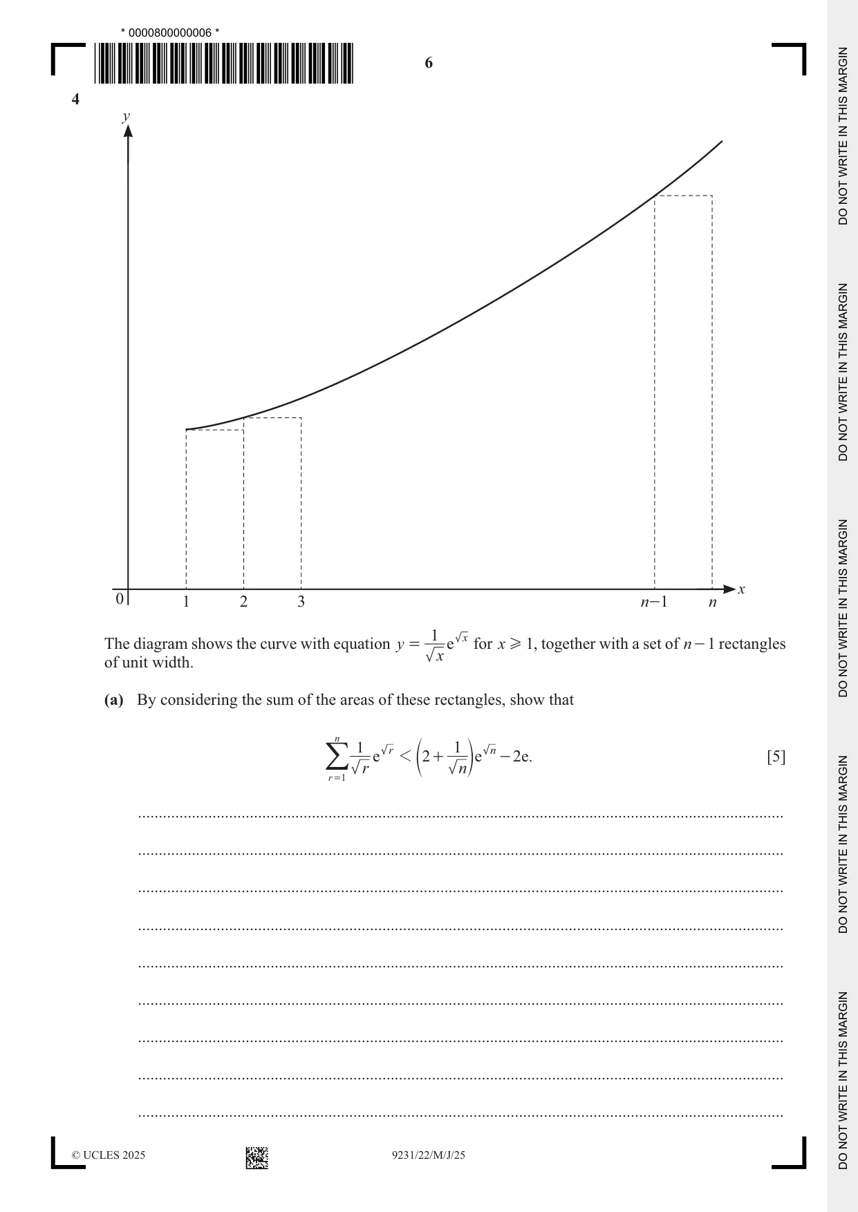 Cambridge A Level Mathematics - Further 9231 2025 May/June Paper 2 · Variant 2 question paper, page 6 of 20