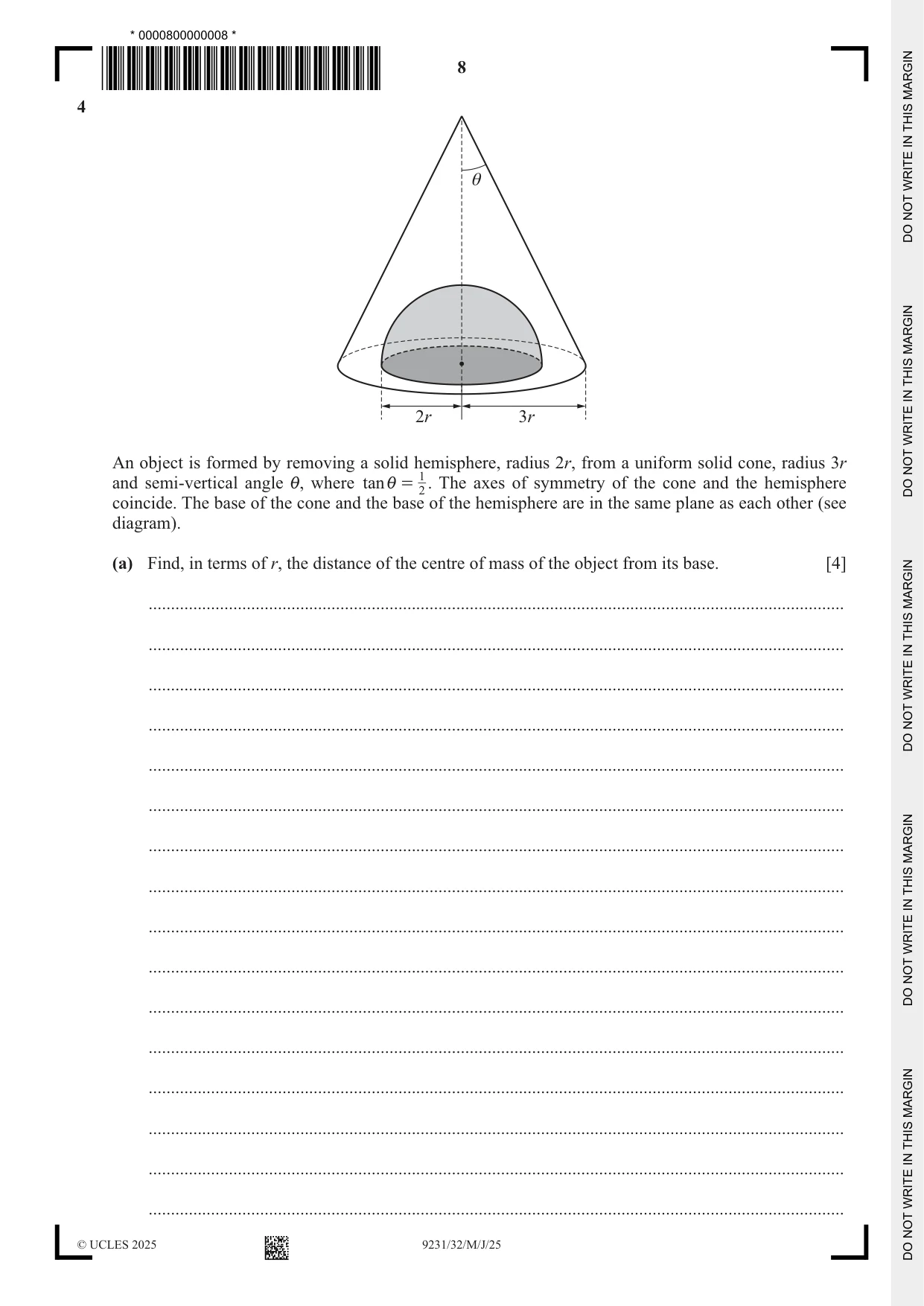 Cambridge A Level Mathematics - Further 9231 2025 May/June Paper 3 · Variant 2 question paper, page 8 of 16
