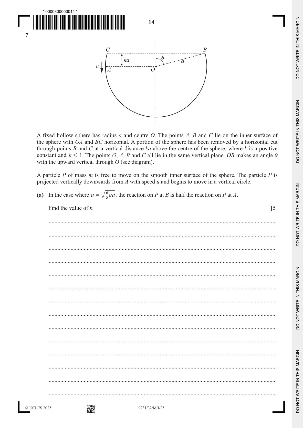 Cambridge A Level Mathematics - Further 9231 2025 May/June Paper 3 · Variant 2 question paper, page 14 of 16