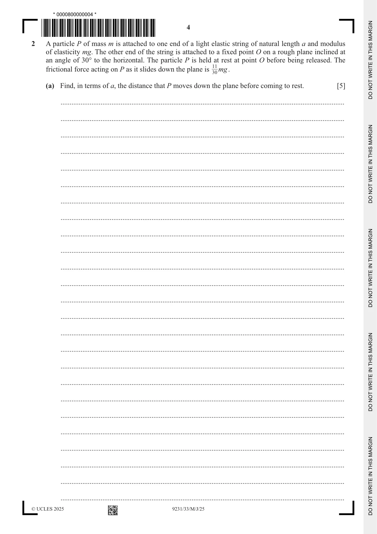 Cambridge A Level Mathematics - Further 9231 2025 May/June Paper 3 · Variant 3 question paper, page 4 of 16
