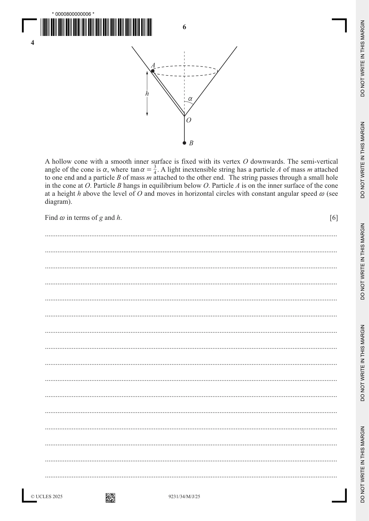 Cambridge A Level Mathematics - Further 9231 2025 May/June Paper 3 · Variant 4 question paper, page 6 of 16