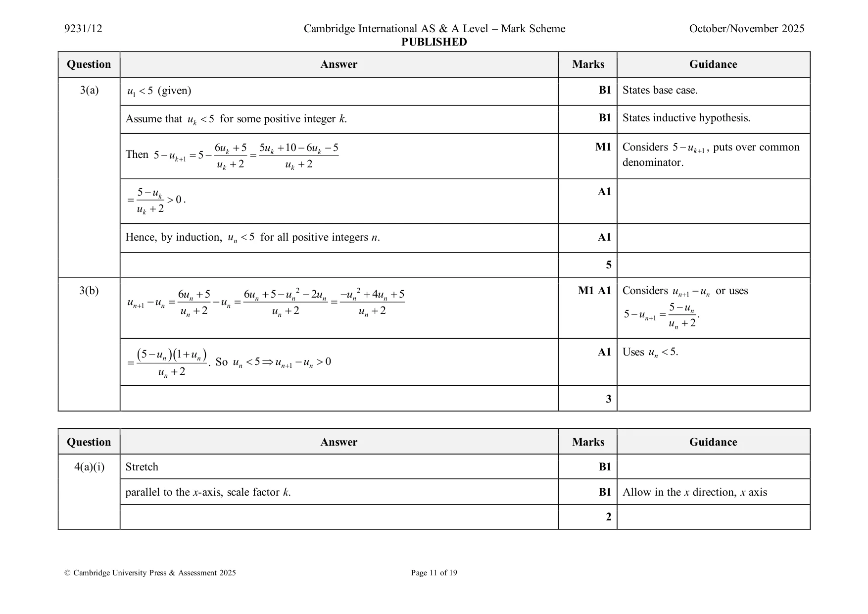 Mark scheme, page 11 of 19