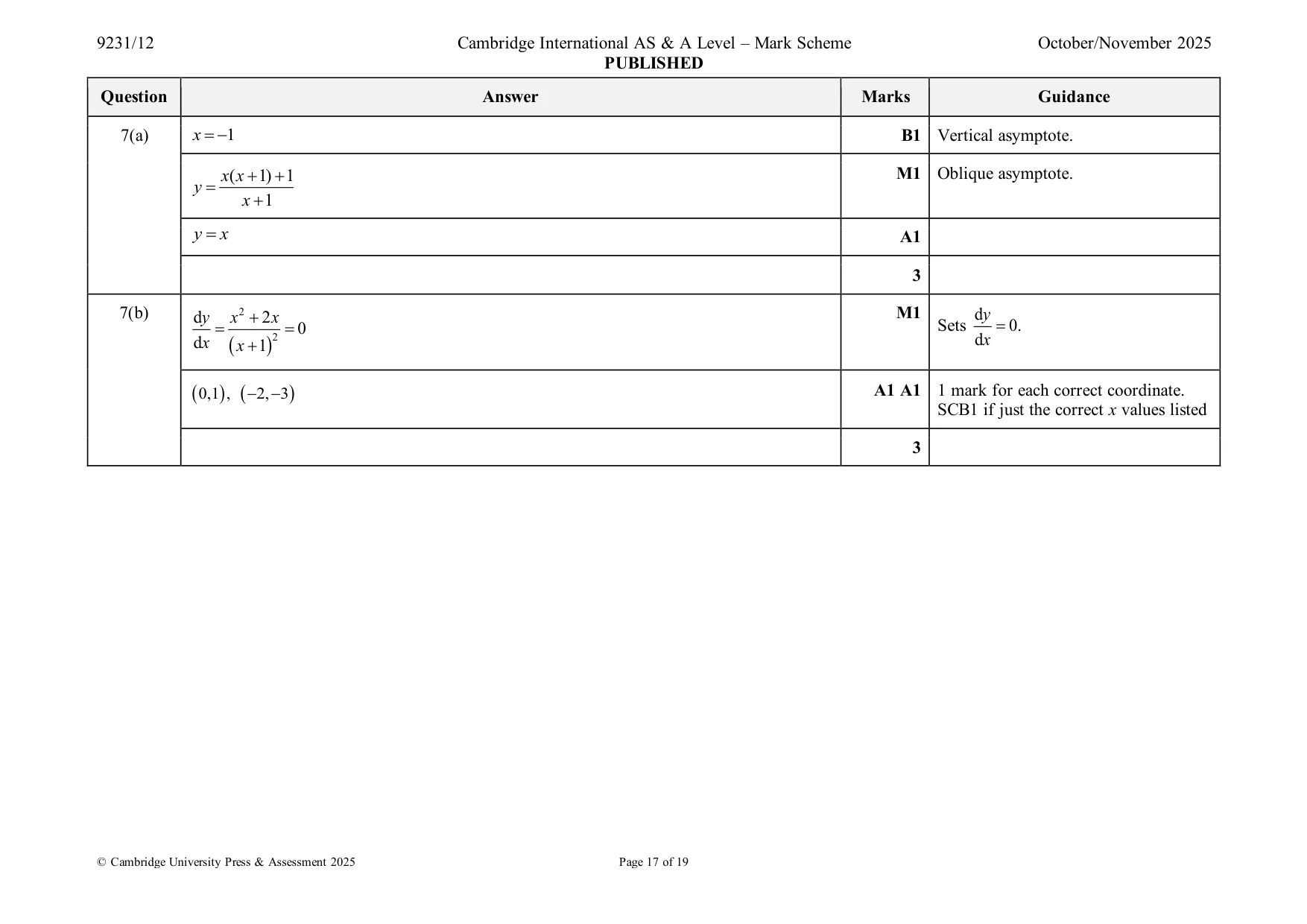 Mark scheme, page 17 of 19