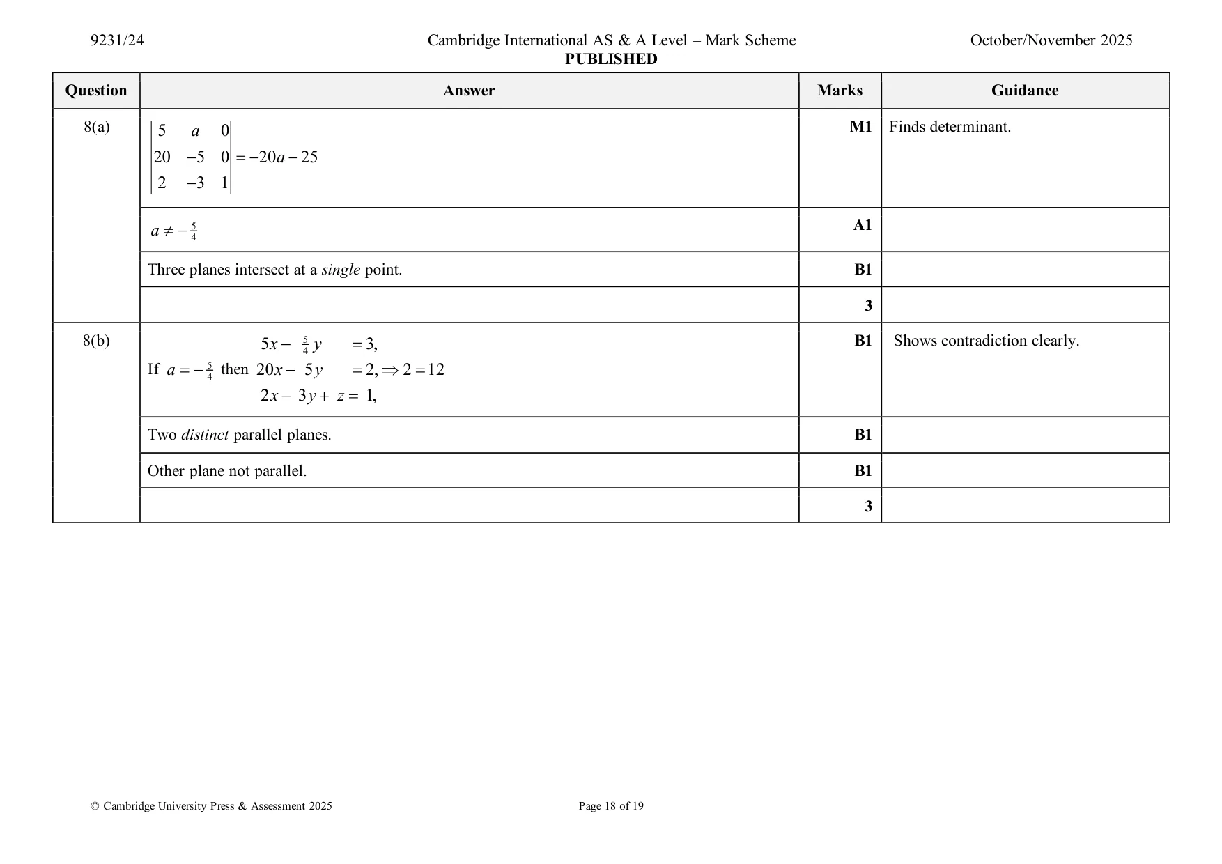 Mark scheme, page 18 of 19