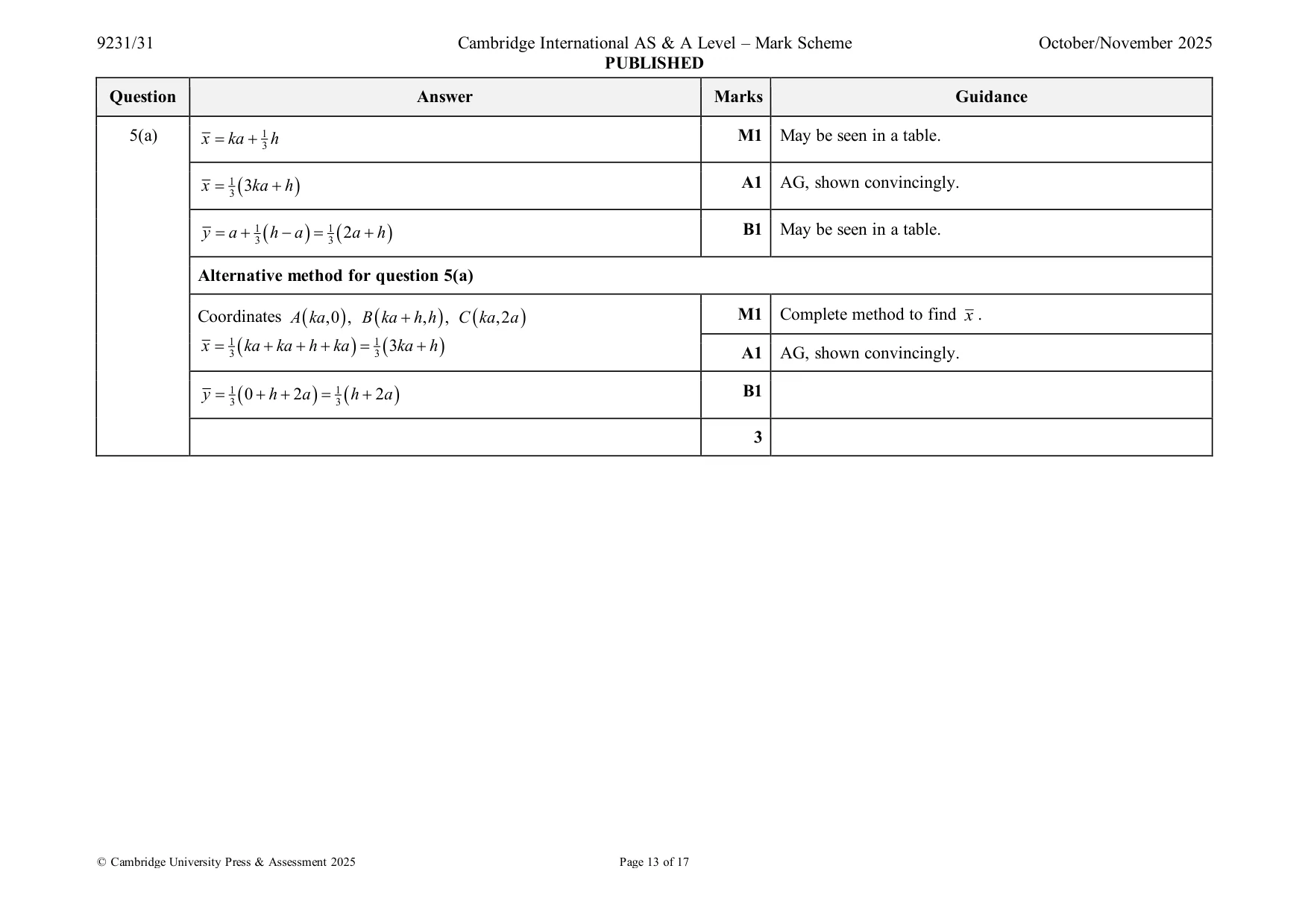 Mark scheme, page 13 of 17