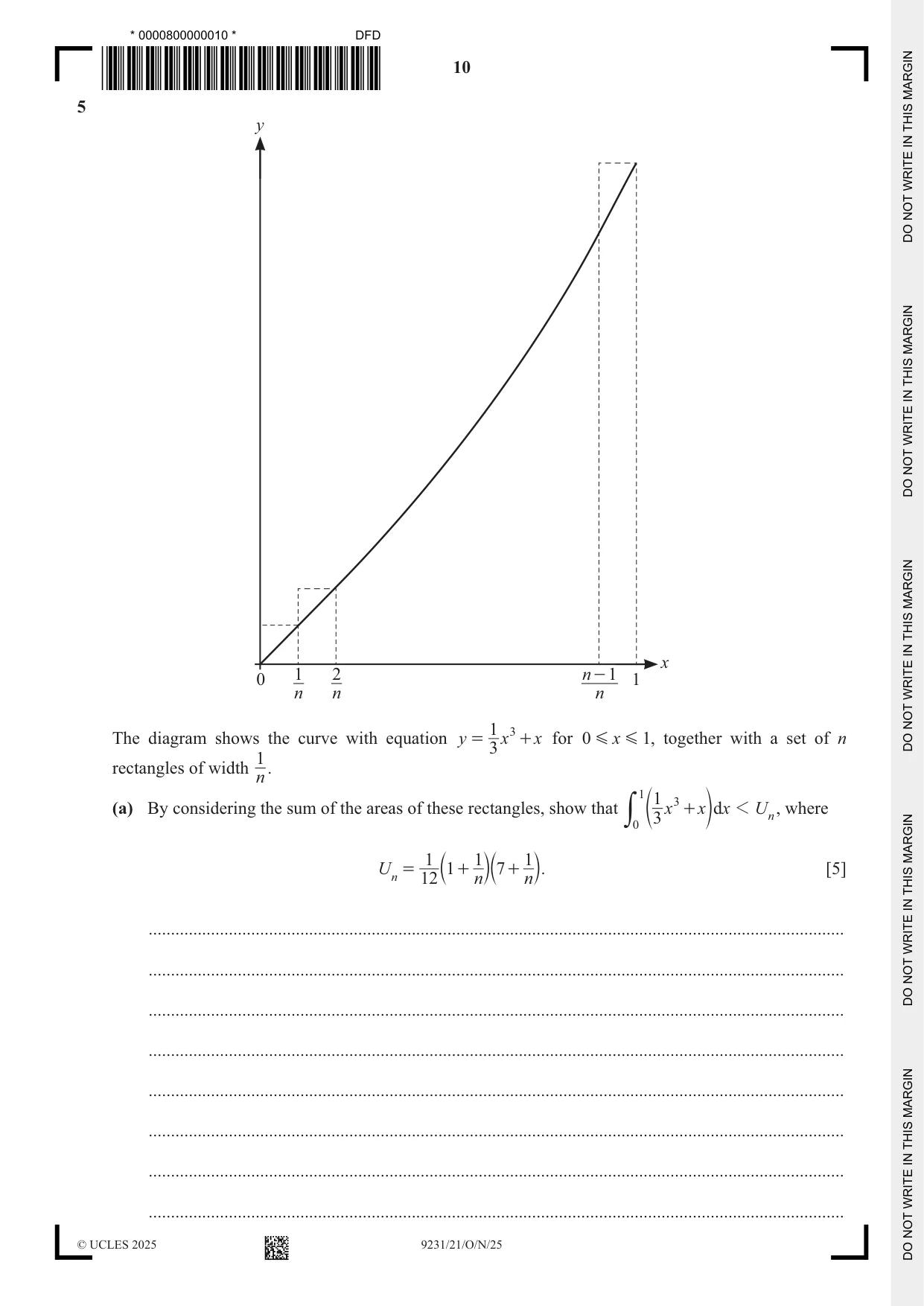 Cambridge A Level Mathematics - Further 9231 2025 Oct/Nov Paper 2 · Variant 1 question paper, page 10 of 20