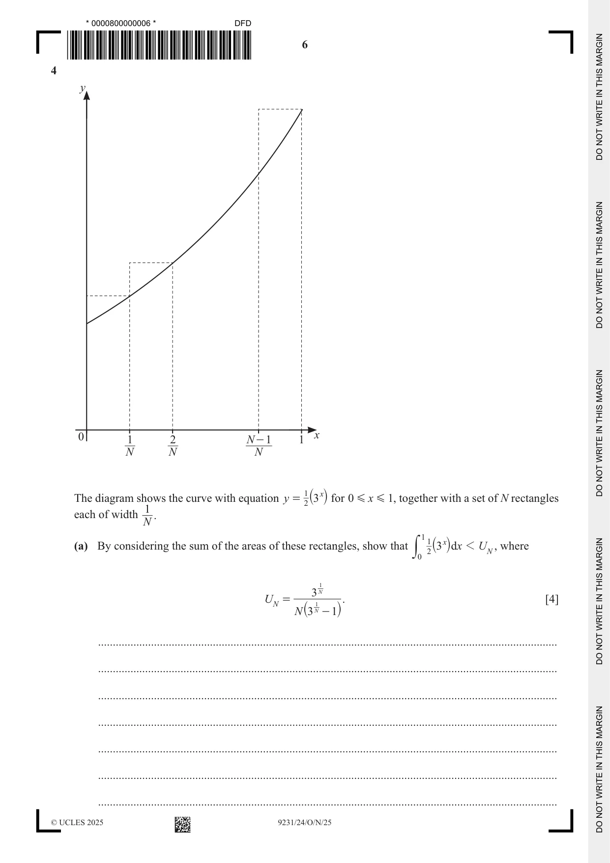 Cambridge A Level Mathematics - Further 9231 2025 Oct/Nov Paper 2 · Variant 4 question paper, page 6 of 16