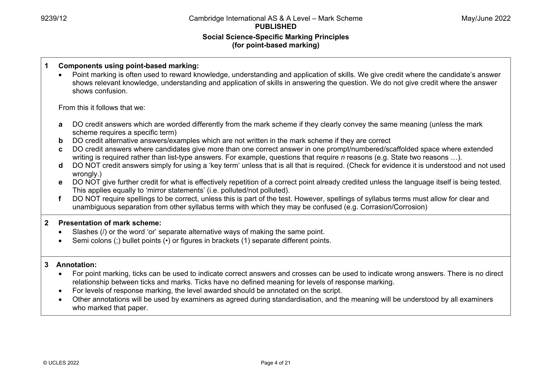 Mark scheme, page 4 of 21