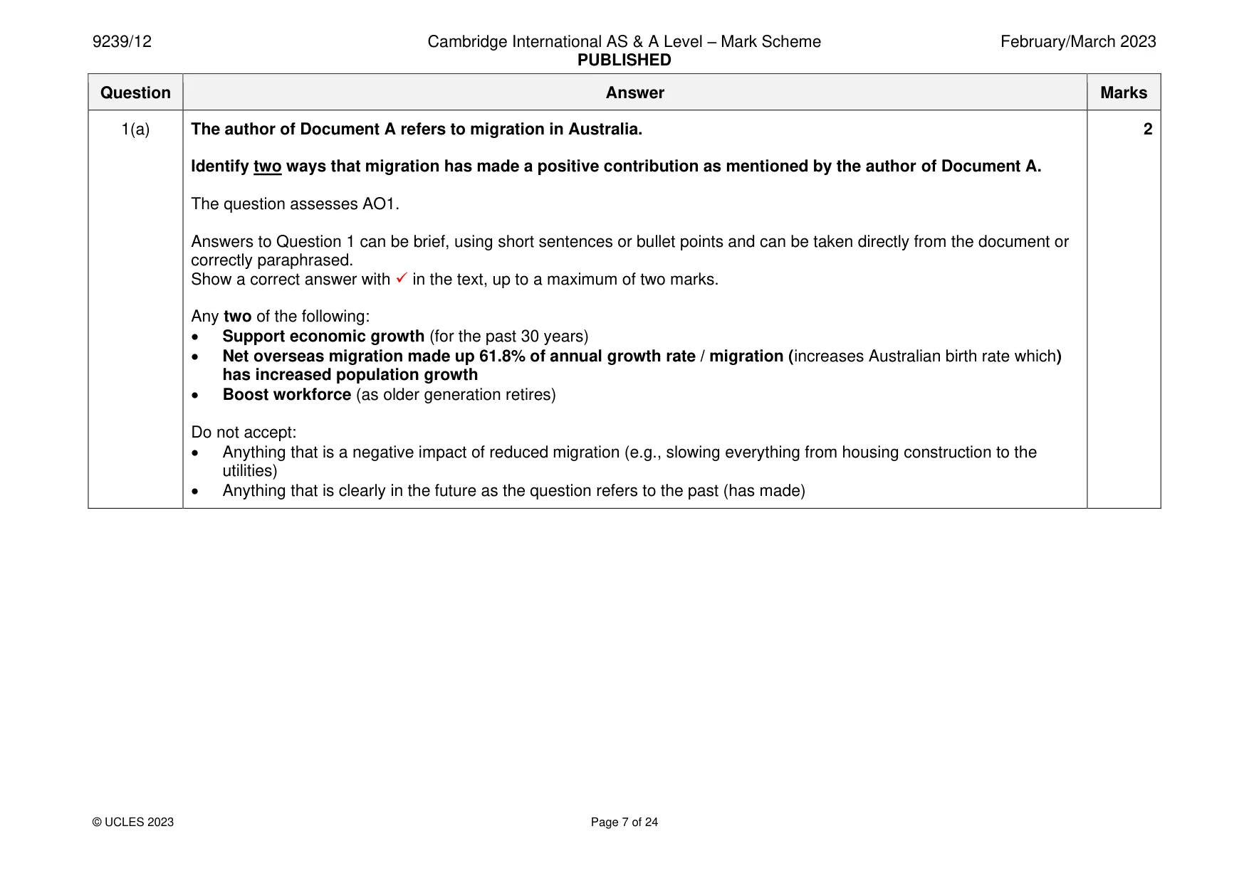 Mark scheme, page 7 of 24