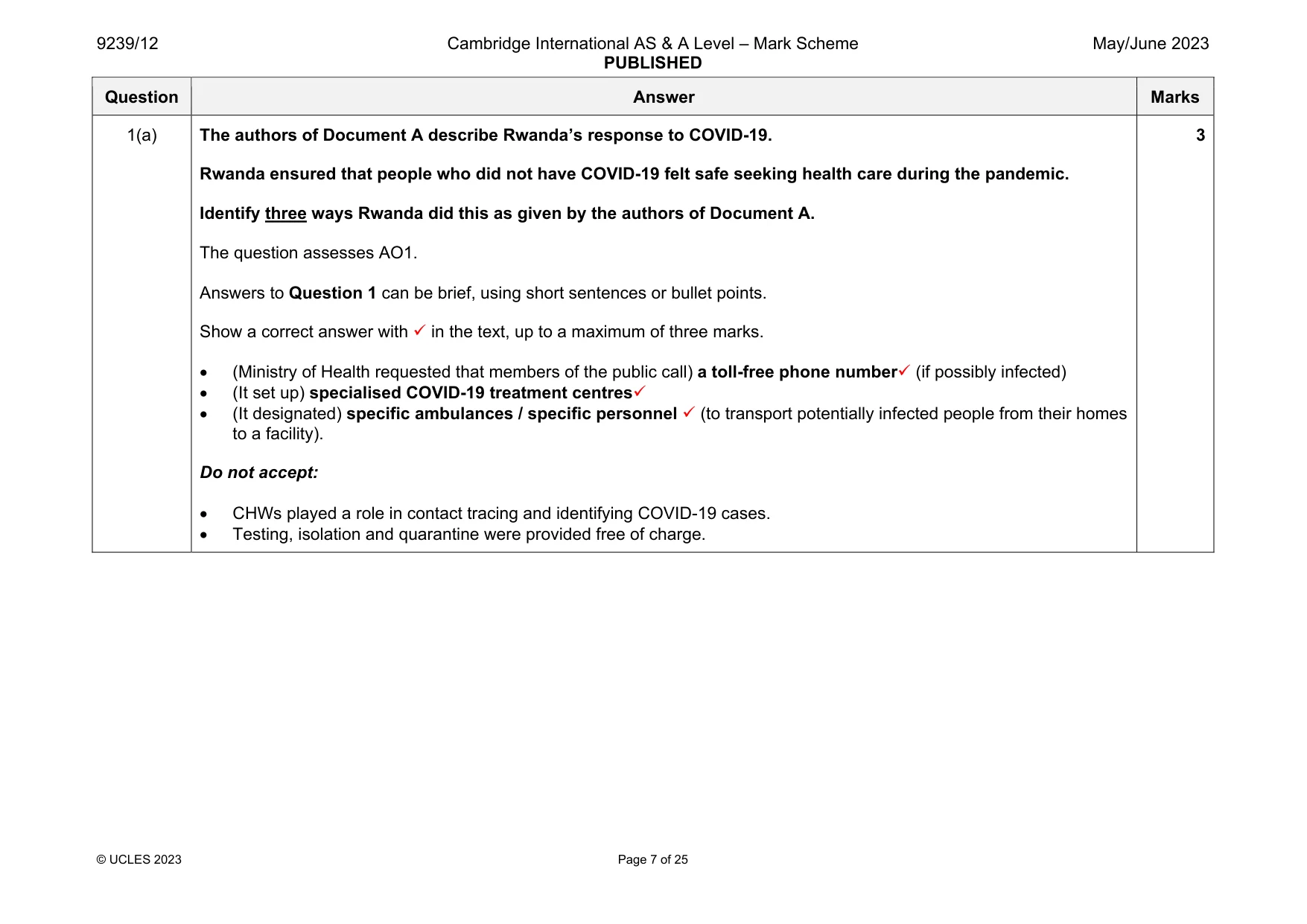 Mark scheme, page 7 of 25