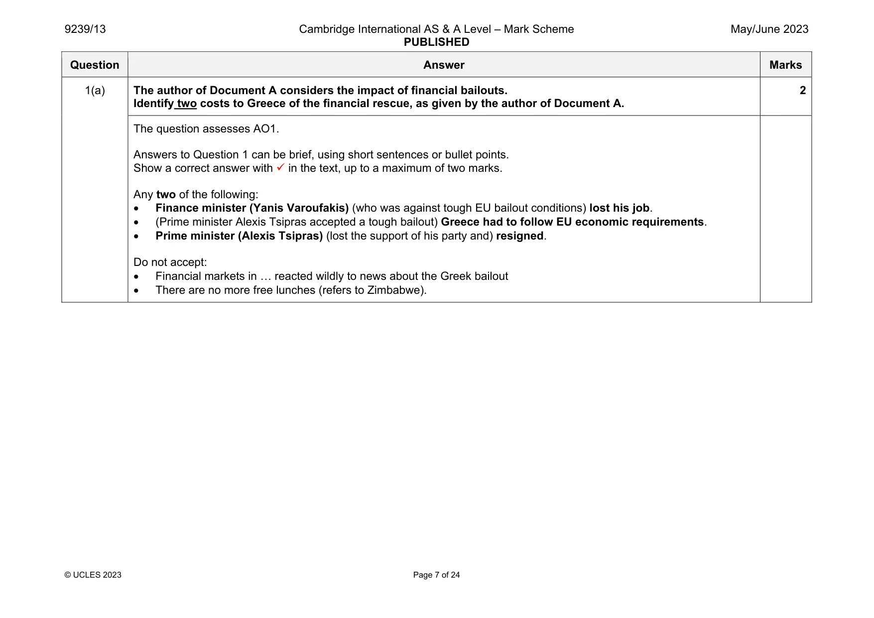 Mark scheme, page 7 of 24