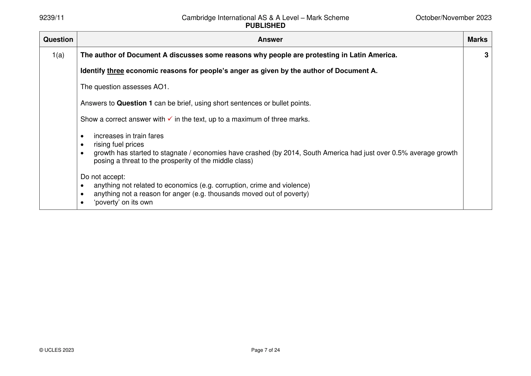 Mark scheme, page 7 of 24