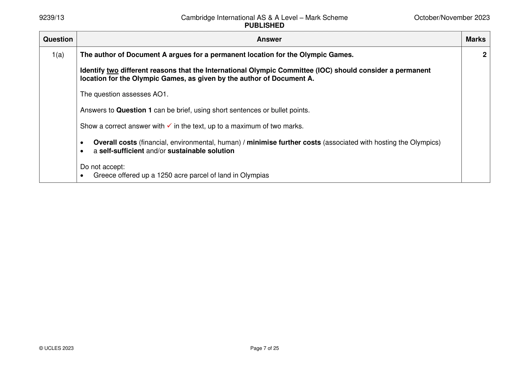 Mark scheme, page 7 of 25
