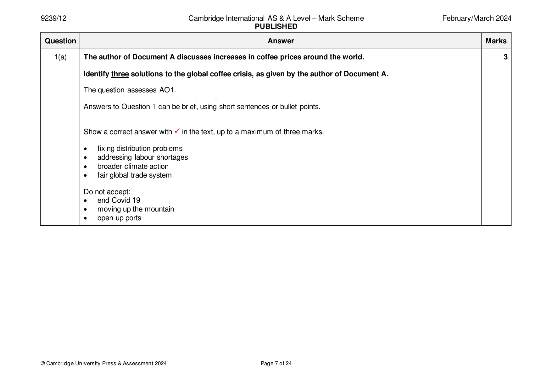 Mark scheme, page 7 of 24