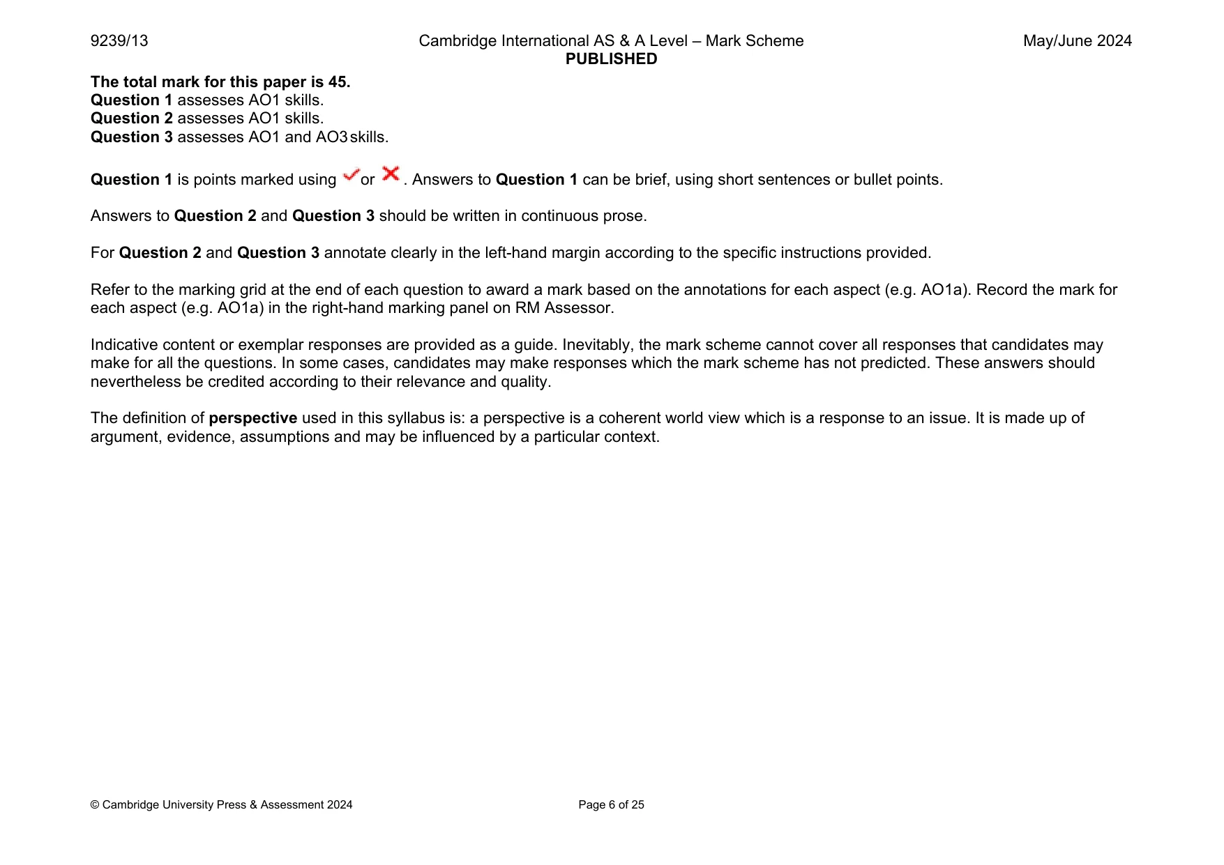 Mark scheme, page 6 of 25