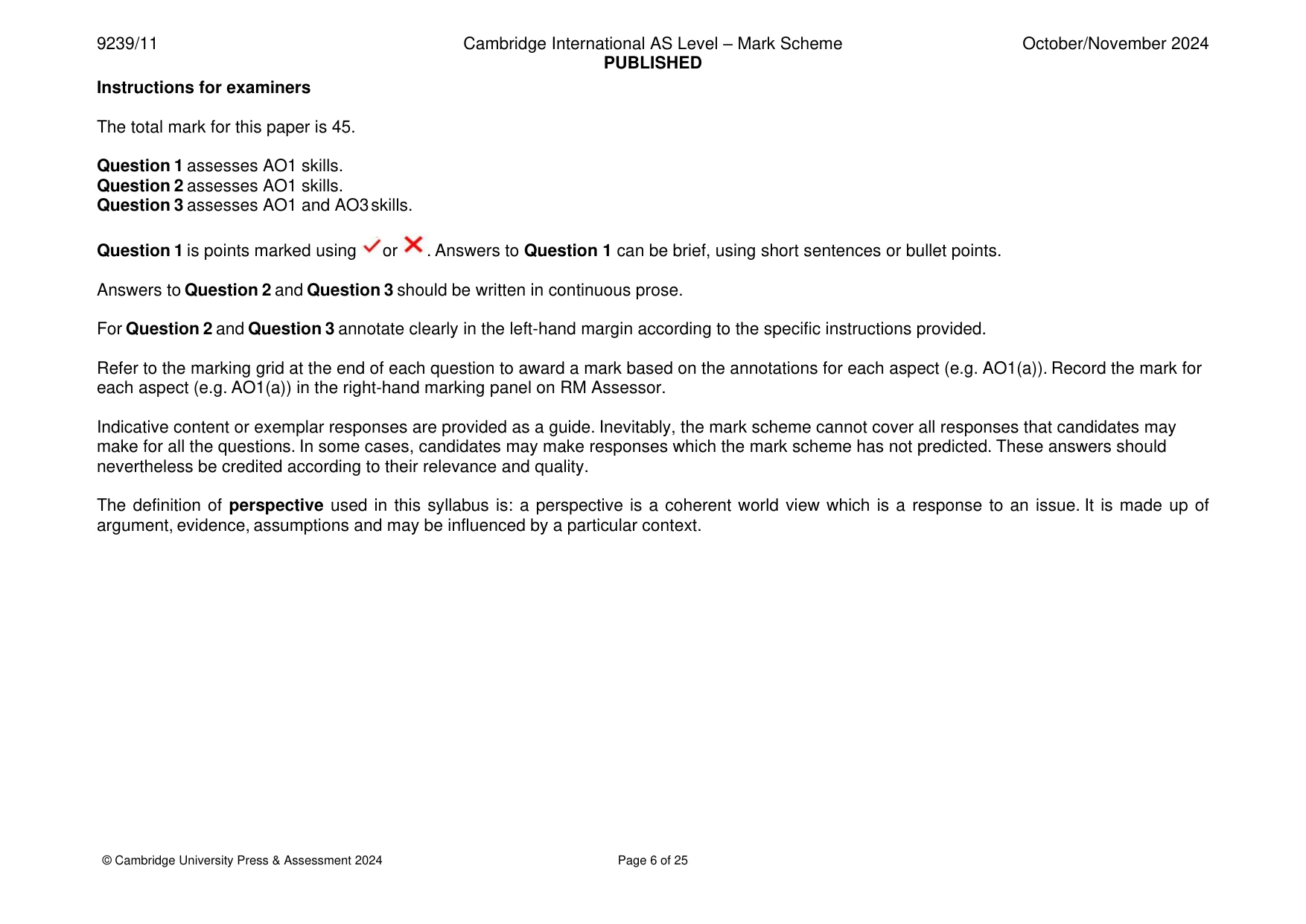 Mark scheme, page 6 of 25