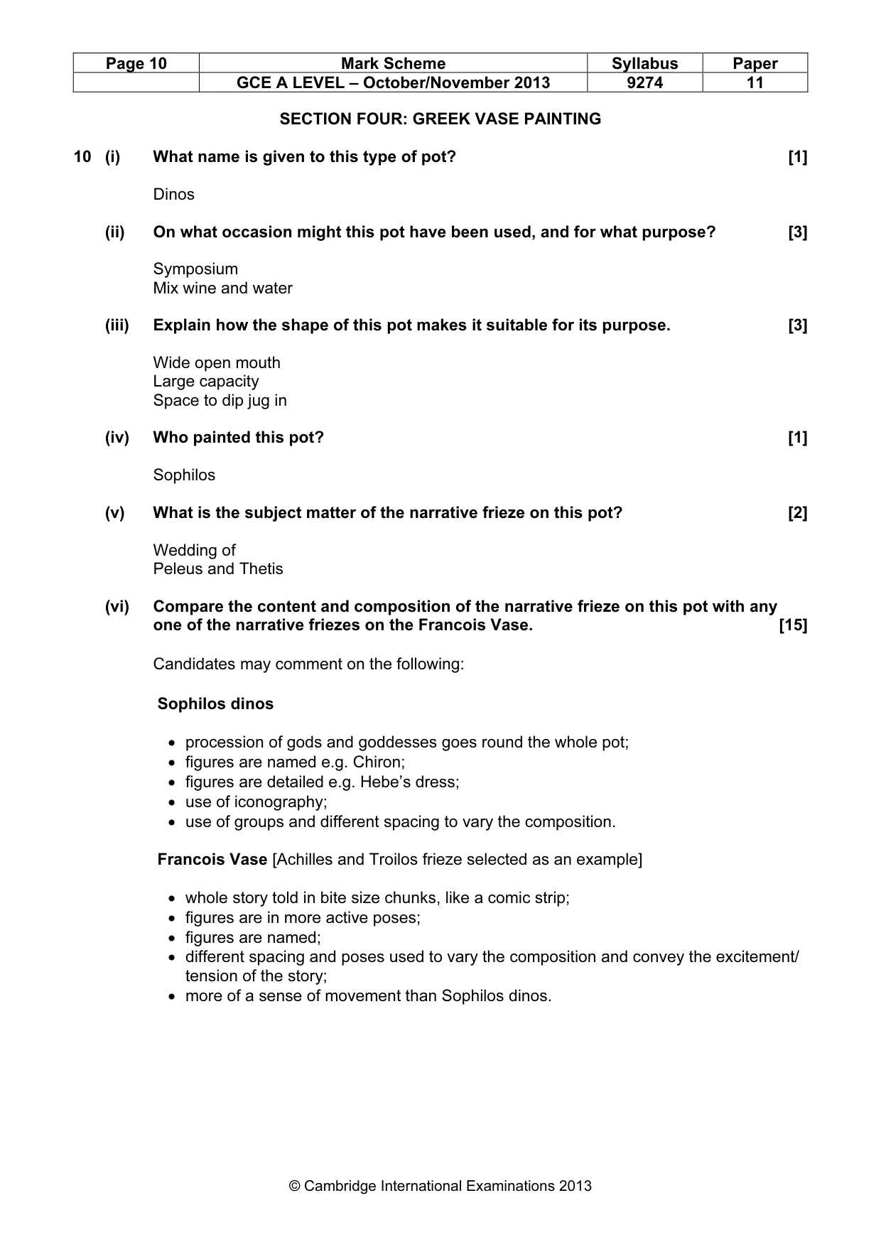 Mark scheme, page 10 of 11