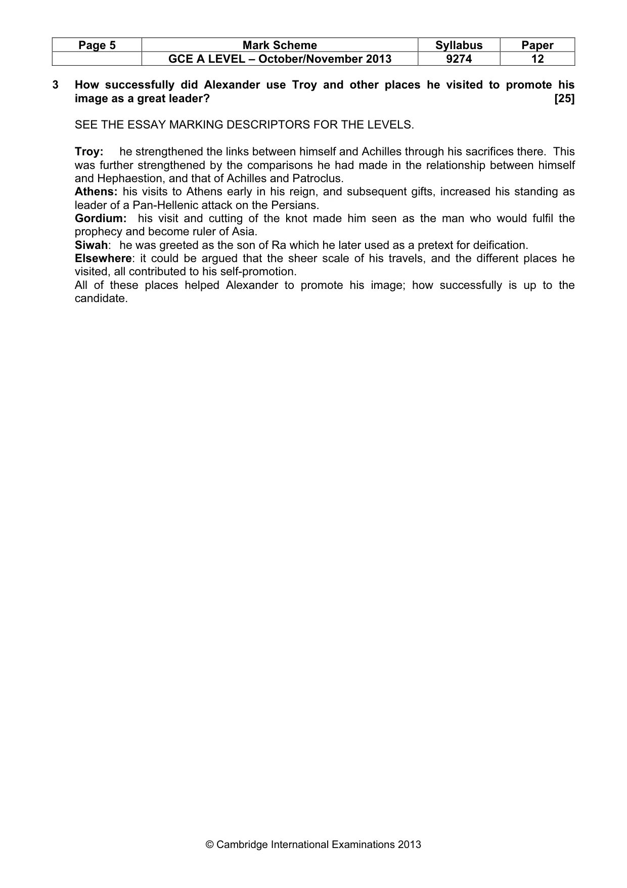 Mark scheme, page 5 of 11